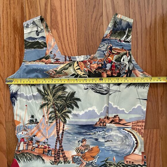 Reyn Spooner Hawaiian Print Mini Dress Womens Small Multicolor Tropical Sundress - Picture 5 of 9